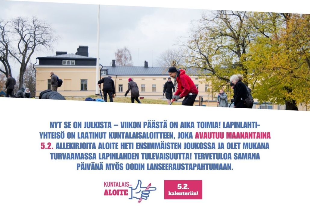 Lapinlahti Kuntalaisaloite kampanjakuva