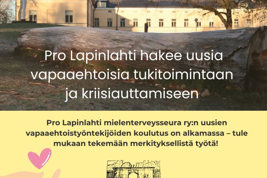 Kuvassa Lapinlahden rakennus, käsi ja sydän