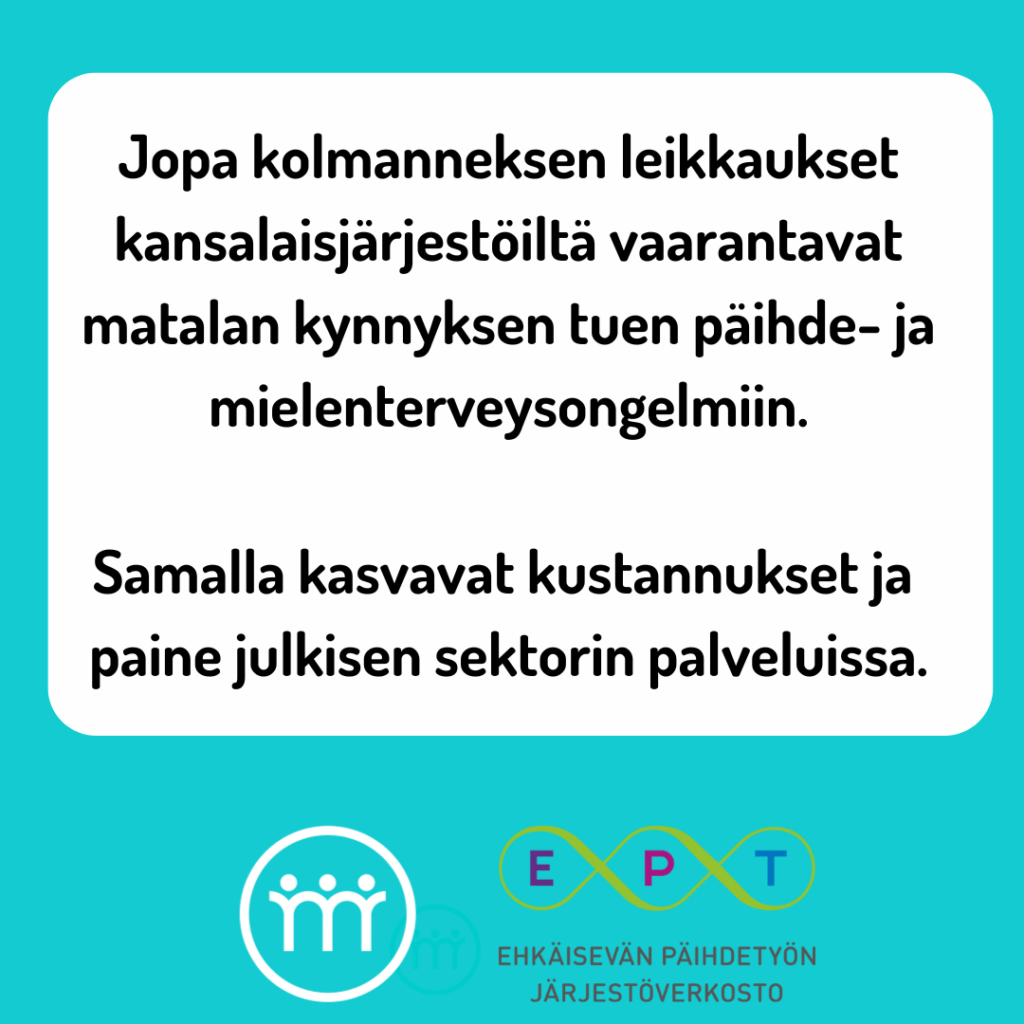 Sinisellä pohjalla lainaus kannanoton tekstistä